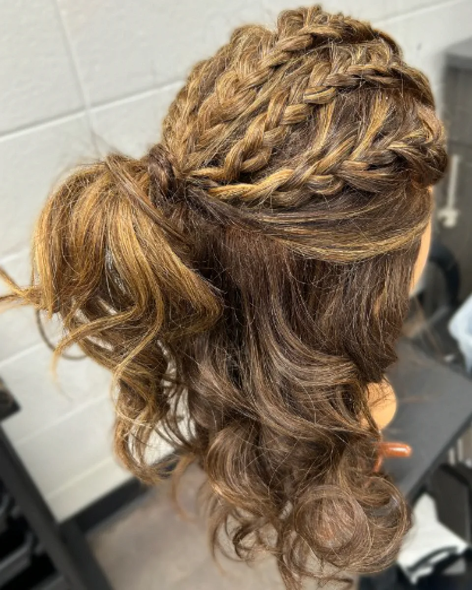 Braided formal updo